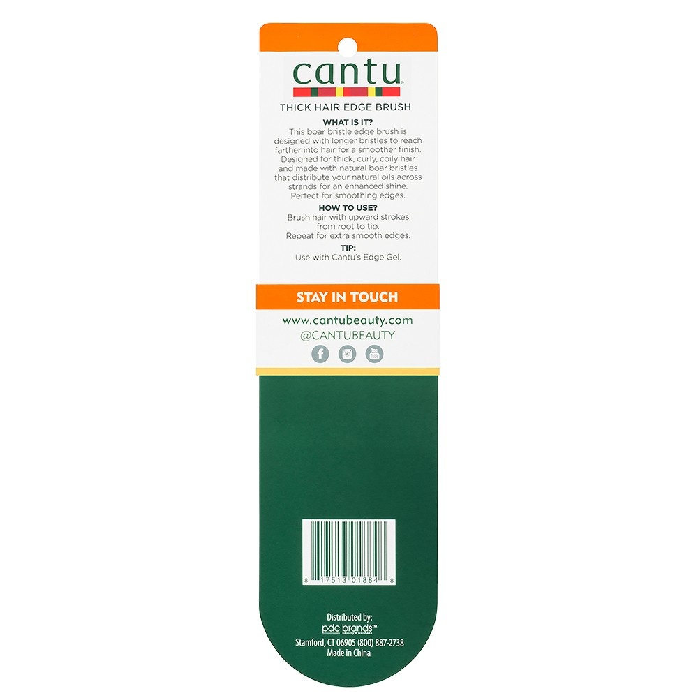 slide 2 of 3, Cantu Smooth Thick Hair Edge Brush, 1 ct