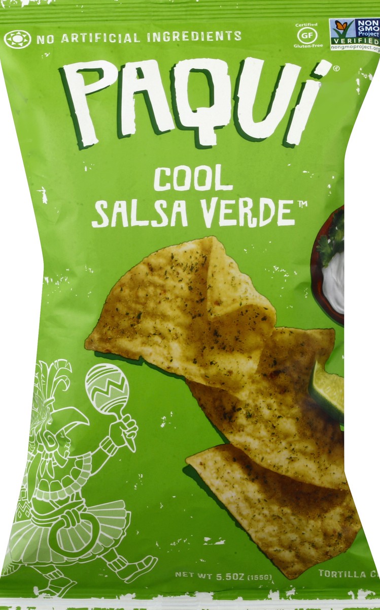 slide 5 of 5, Paqui Cool Salsa Verde Tortilla Chips, 5.5 oz