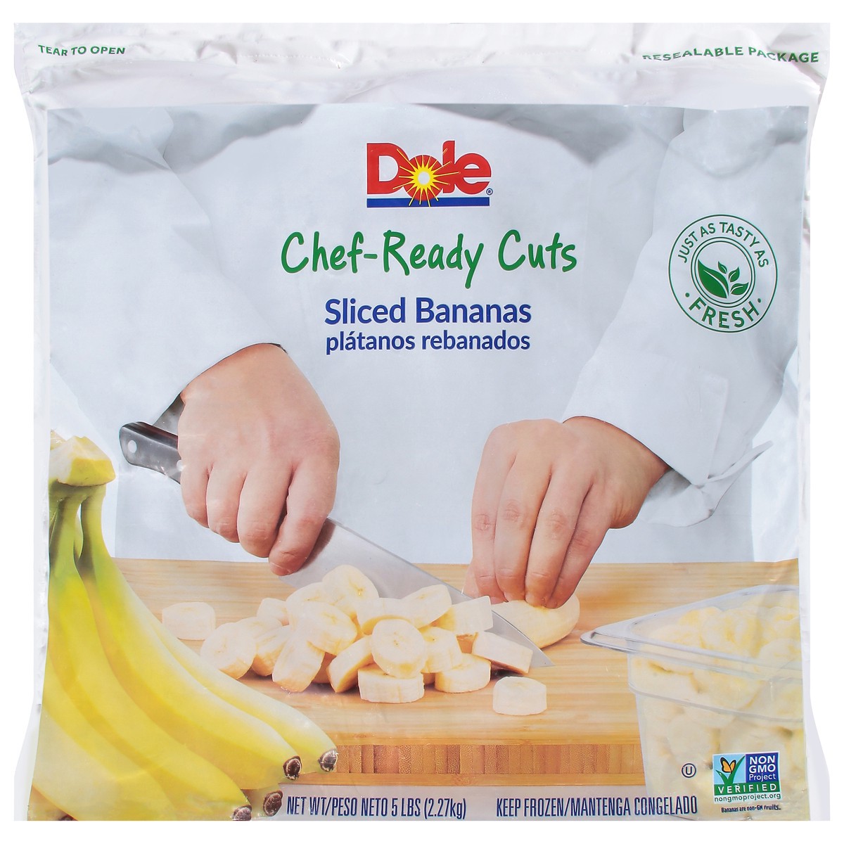 slide 1 of 13, Dole Sliced Bananas, 5 lb