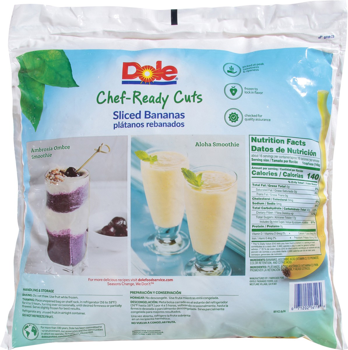 slide 2 of 13, Dole Sliced Bananas, 5 lb