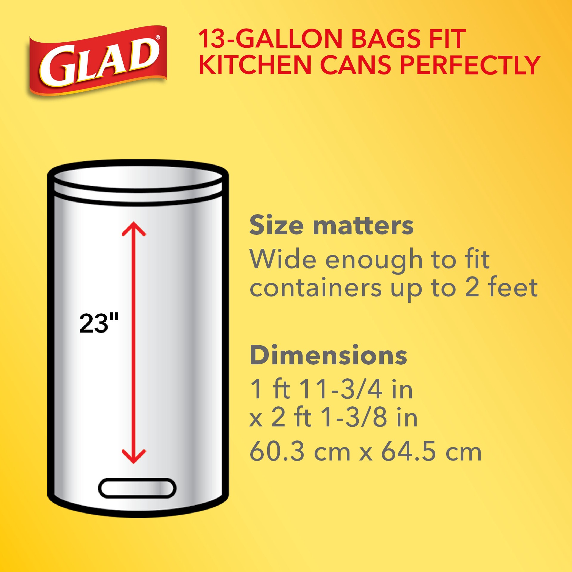 slide 4 of 5, Glad Tall Kitchen Quick-Tie White Trash Bags, 68 ct; 13 gal