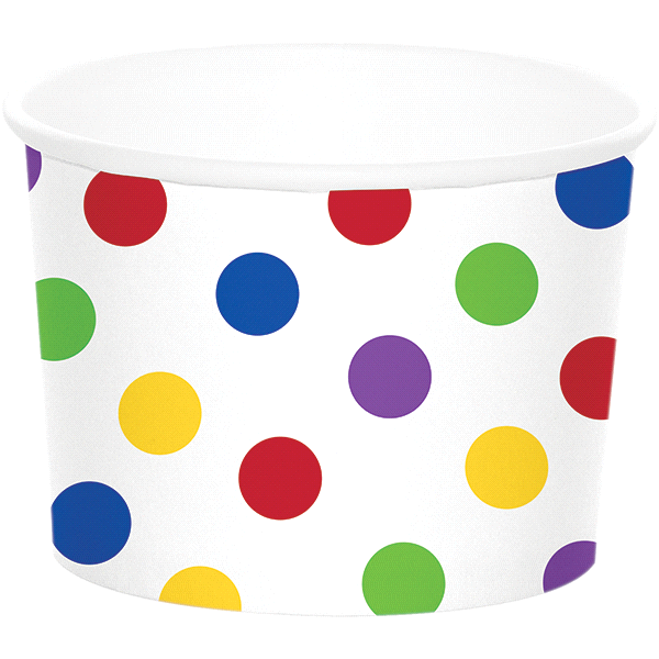 slide 1 of 1, Creative Converting Multi Dots Treat Cups, 6 ct