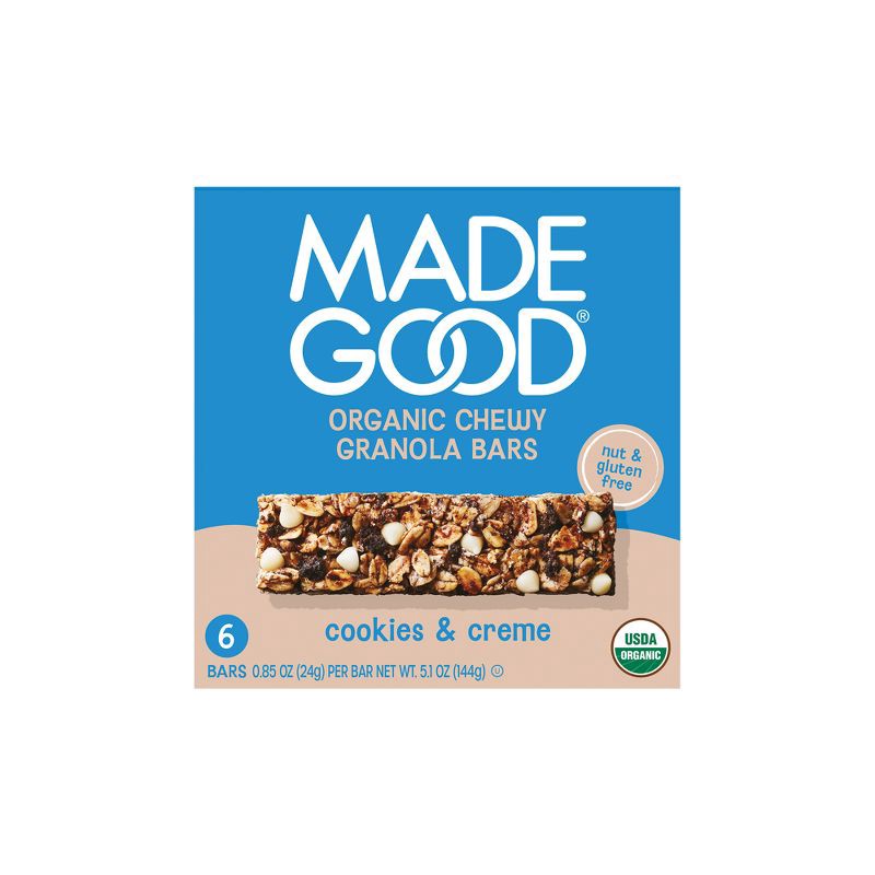 slide 1 of 7, MadeGood Cookies & Creme Granola Bar - 5.1oz/6ct, 6 ct; 5.1 oz