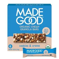 MadeGood Cookies & Creme Granola Bar - 5.1oz/6ct