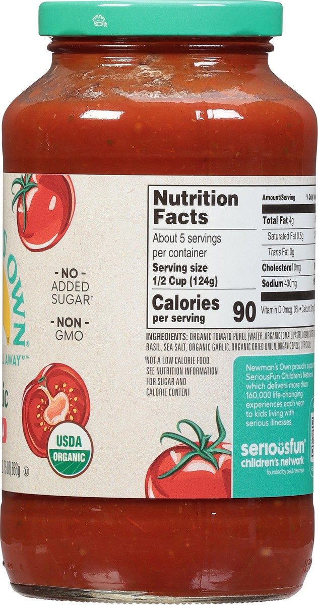 slide 4 of 12, Newman's Own Organic Marinara Pasta Sauce 23.5 oz, 23.5 oz