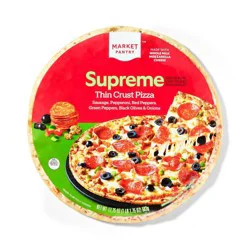 Thin Crust Supreme Frozen Pizza - 17.75oz - Market Pantry™