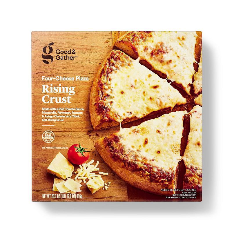 slide 1 of 3, Self-Rising Crust Four Cheese Frozen Pizza - 28.8oz - Good & Gather™, 28.8 oz