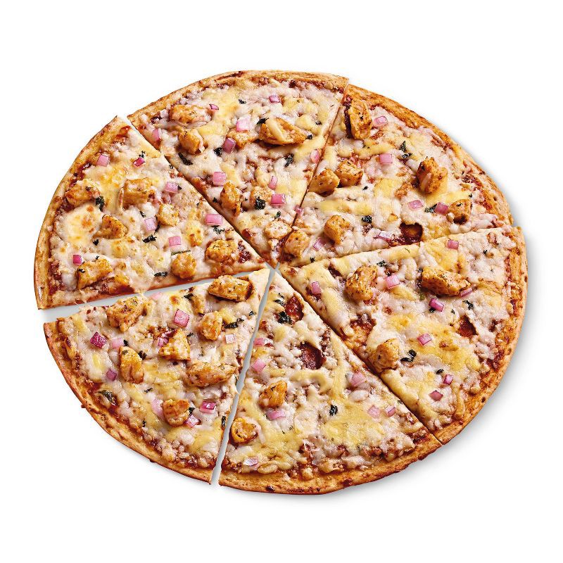 slide 2 of 3, Thin Crust BBQ Chicken Frozen Pizza - 15.3oz - Good & Gather™, 15.3 oz