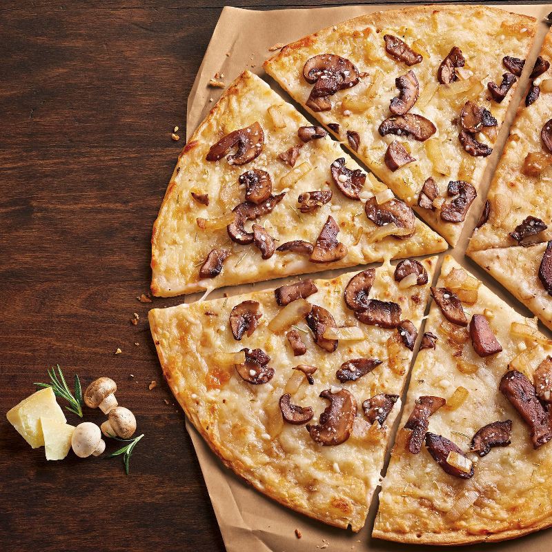 slide 2 of 3, Thin Crust Mushroom & Truffle Oil Frozen Pizza - 14.9oz - Good & Gather™, 14.9 oz