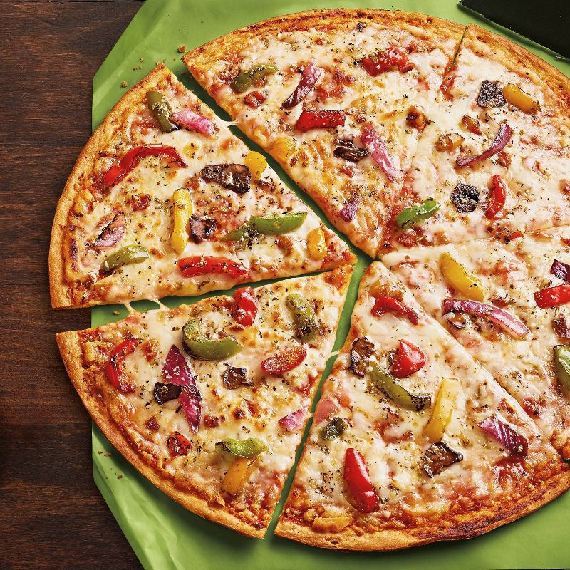 slide 3 of 4, Thin Crust Roasted Vegetable Frozen Pizza - 15.15oz - Good & Gather™, 15.15 oz