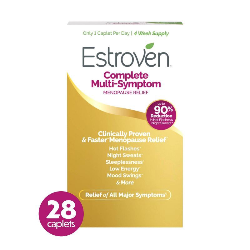 slide 1 of 7, Estroven Complete Menopause Relief Vegan Caplets - 28ct, 28 ct