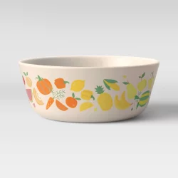 15oz Bamboo and Melamine Fruit Rainbow Kids Bowl - Pillowfort 1 ct