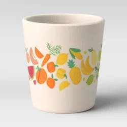 10oz Bamboo and Melamine Fruit Rainbow Kids Cup - Pillowfort