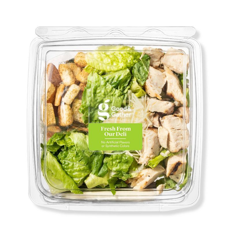 slide 1 of 2, Chicken Caesar Salad with Romano Caesar Dressing - 11oz - Good & Gather™, 11 oz