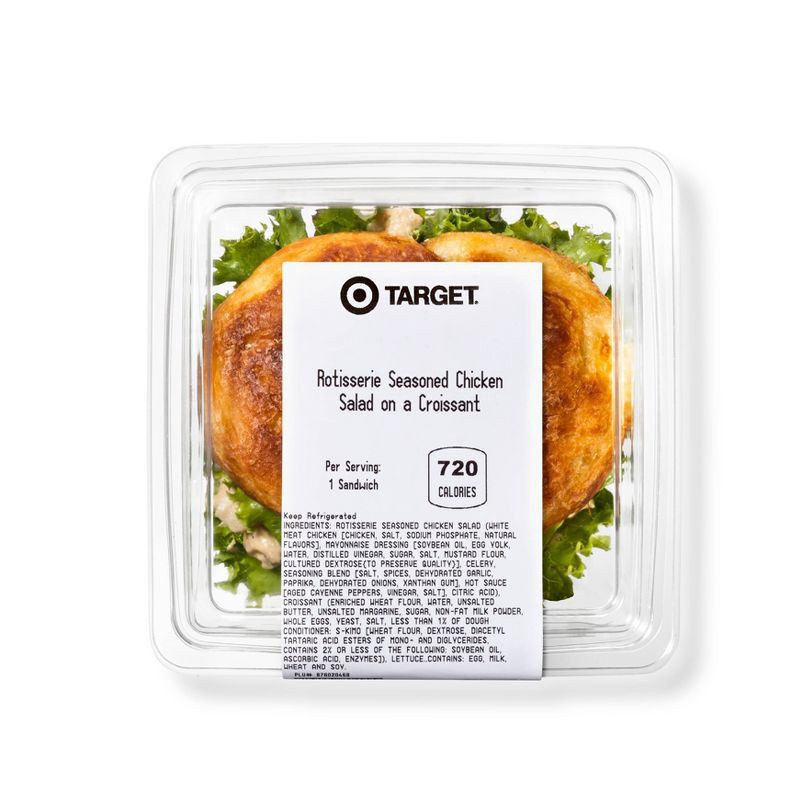 slide 3 of 3, Rotisserie Chicken Salad Croissant Sandwich - 7oz - Good & Gather™, 7 oz