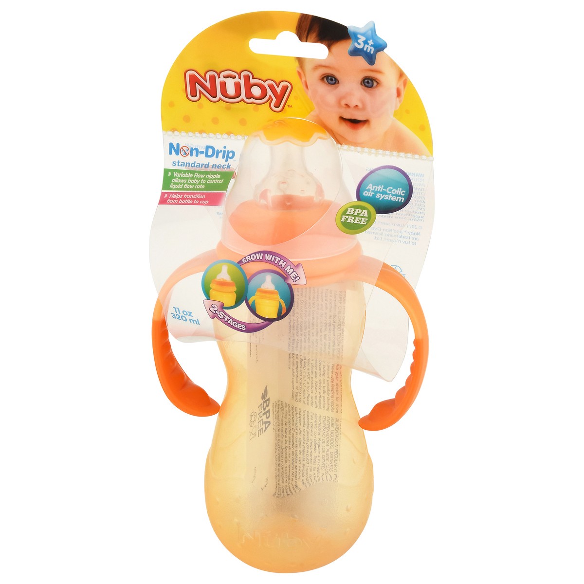 slide 8 of 12, Nuby Standard Neck Bottle Non-Drip, 1 ct