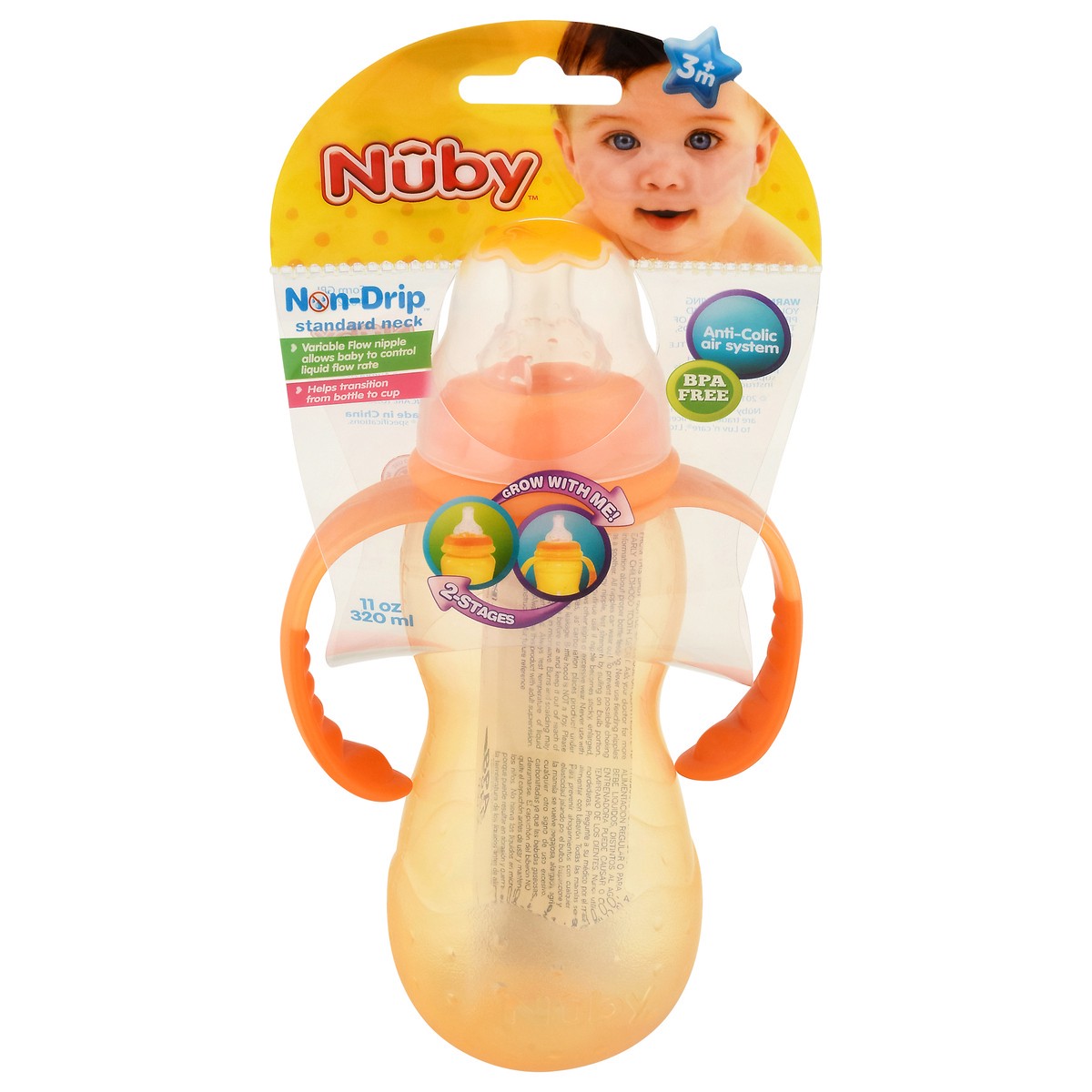 slide 1 of 12, Nuby Standard Neck Bottle Non-Drip, 1 ct