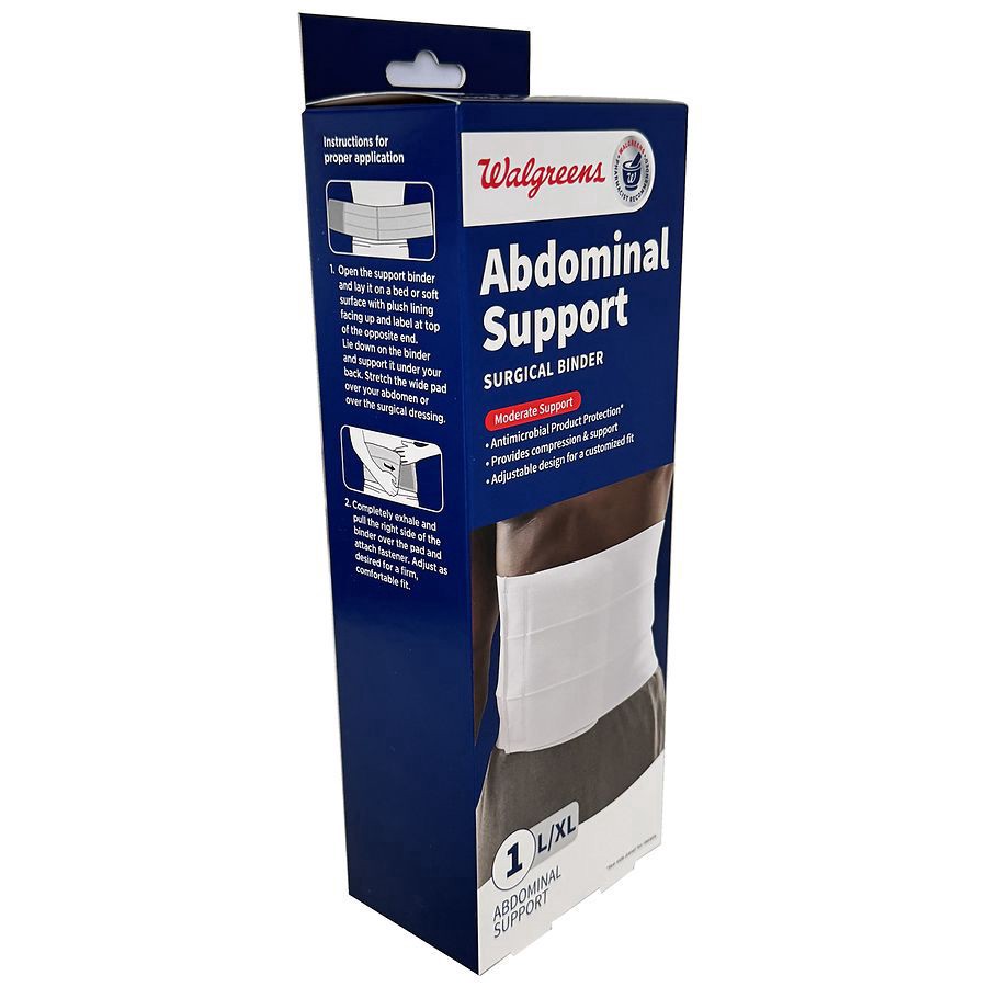 slide 2 of 3, Walgreens Large/Extra Large Abdominal Support Surgical Binder, 1 ct