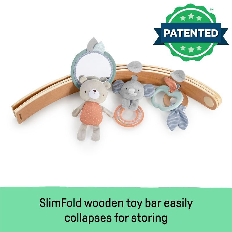 slide 15 of 17, Ingenuity Cozy Spot Reversible Duvet Activity Gym with Wooden Toy Bar - Loamy, 1 ct