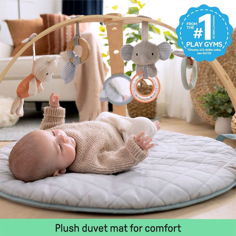 slide 17 of 17, Ingenuity Cozy Spot Reversible Duvet Activity Gym with Wooden Toy Bar - Loamy, 1 ct