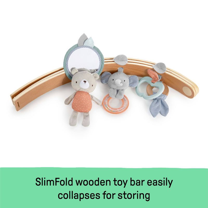 slide 4 of 17, Ingenuity Cozy Spot Reversible Duvet Activity Gym with Wooden Toy Bar - Loamy, 1 ct