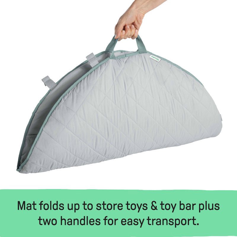 slide 7 of 17, Ingenuity Cozy Spot Reversible Duvet Activity Gym with Wooden Toy Bar - Loamy, 1 ct