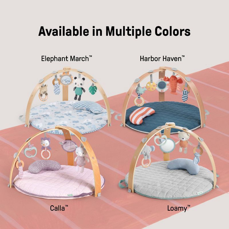 slide 10 of 17, Ingenuity Cozy Spot Reversible Duvet Activity Gym with Wooden Toy Bar - Loamy, 1 ct