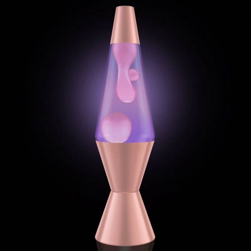 slide 2 of 4, LAVA 14.5" Rose Gold Novelty Table Lamp: Electric Wax Motion Light for All Ages, No Assembly Required, 1 ct
