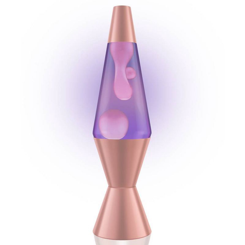 slide 3 of 4, LAVA 14.5" Rose Gold Novelty Table Lamp: Electric Wax Motion Light for All Ages, No Assembly Required, 1 ct