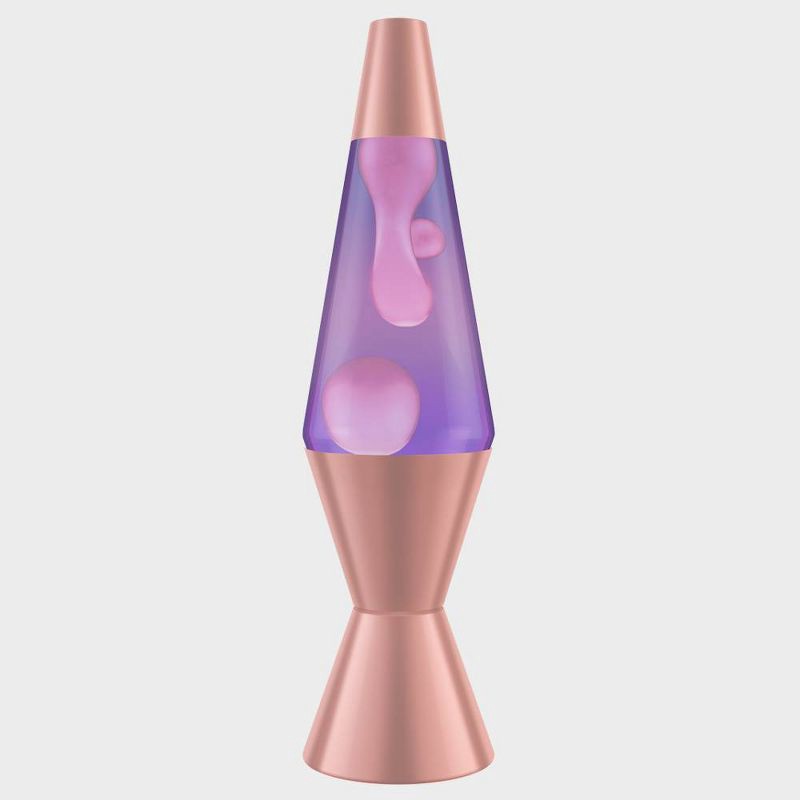 slide 4 of 4, LAVA 14.5" Rose Gold Novelty Table Lamp: Electric Wax Motion Light for All Ages, No Assembly Required, 1 ct