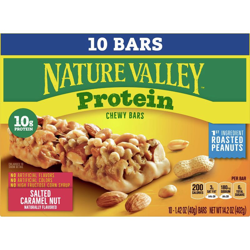 slide 2 of 10, Nature Valley Protein Salted Caramel Nut Value pack - 14.oz, 1 ct