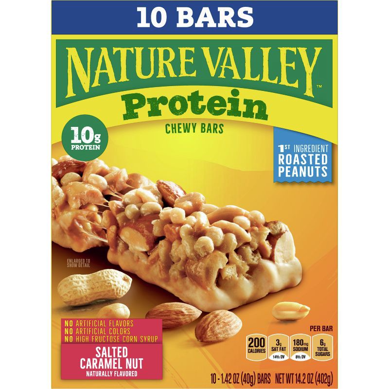 slide 4 of 10, Nature Valley Protein Salted Caramel Nut Value pack - 14.oz, 1 ct