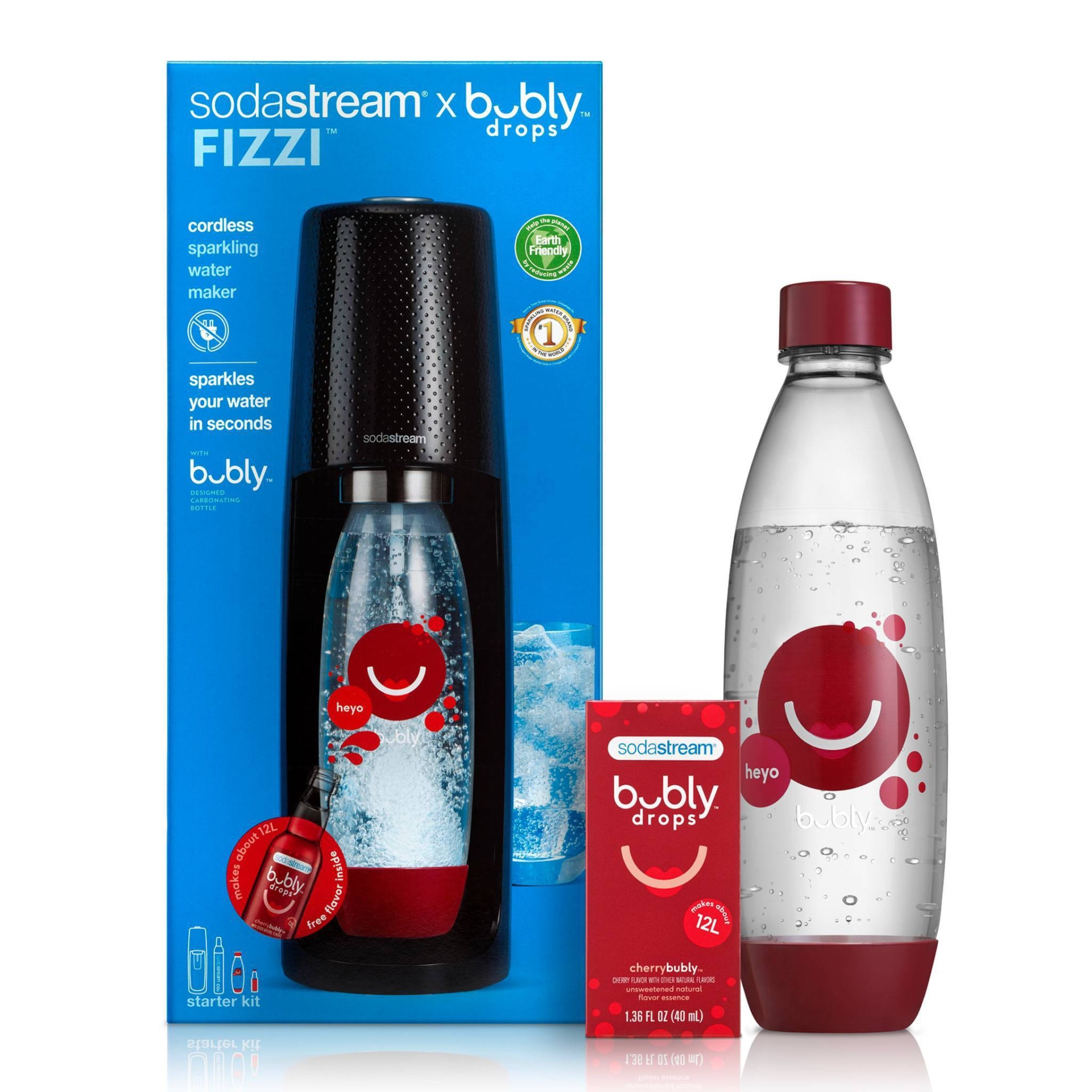 slide 1 of 5, SodaStream Fizzi bubly Bundle - Black, 1 ct