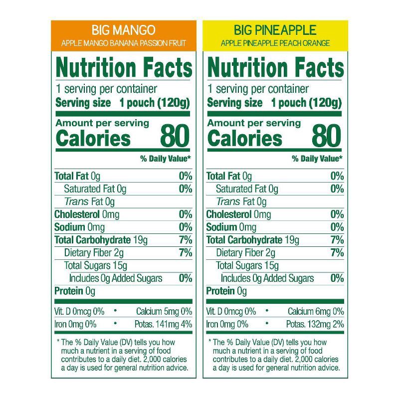 slide 3 of 9, GoGo SqueeZ Big Variety Pack Apple Mango Banana Passfruit Pineapple Peach - 42.3oz/10ct, 42.3 oz, 10 ct