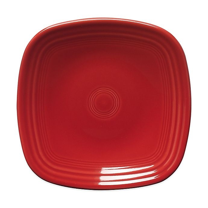 slide 1 of 1, Fiesta Square Salad Plate - Scarlet, 1 ct