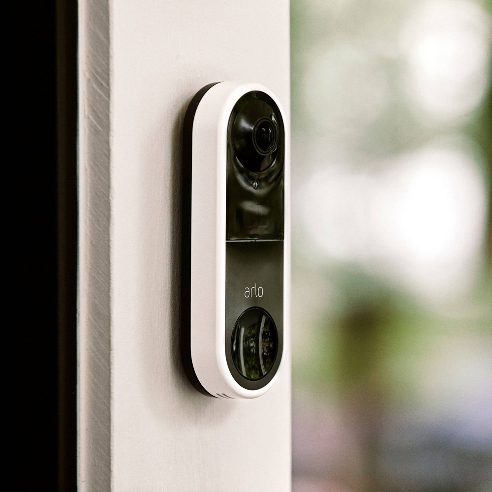 slide 5 of 8, Arlo Essential 1080p Wired Video Doorbell - White, 1 ct