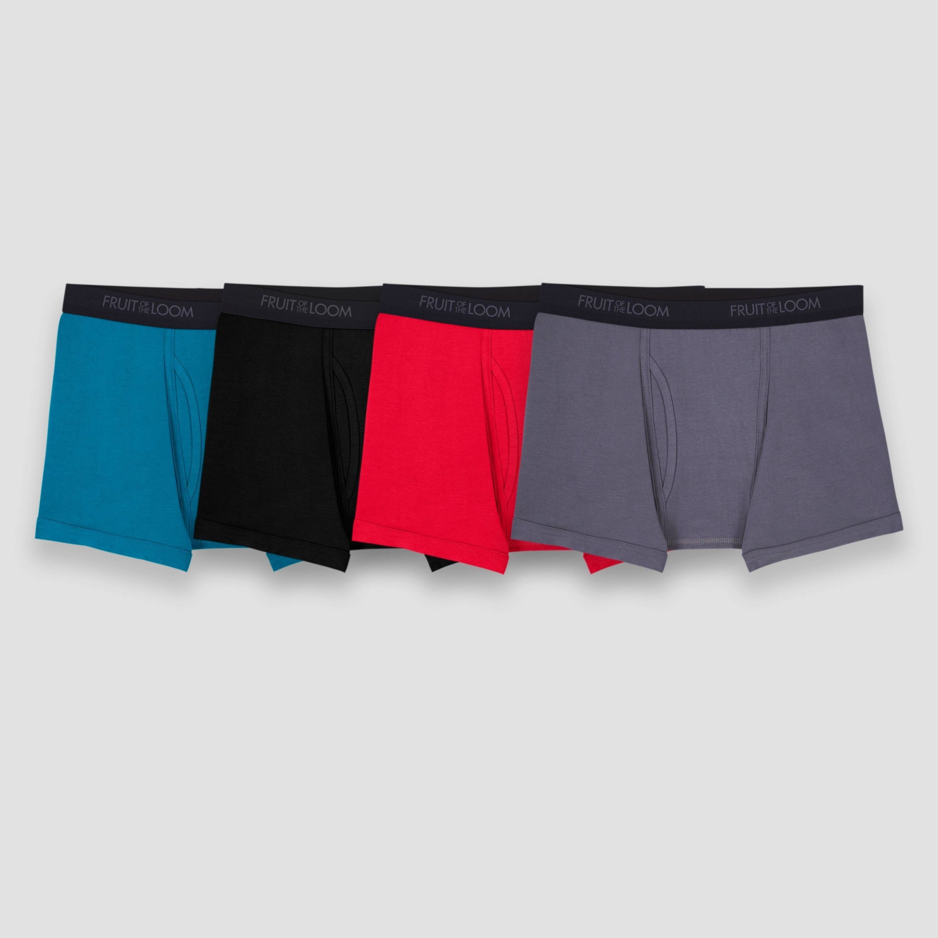 slide 1 of 3, Fruit of the Loom Men's Comfort Stretch Cotton Spandex Short Leg Boxer Briefs - Colors May Vary XL, 4 ct