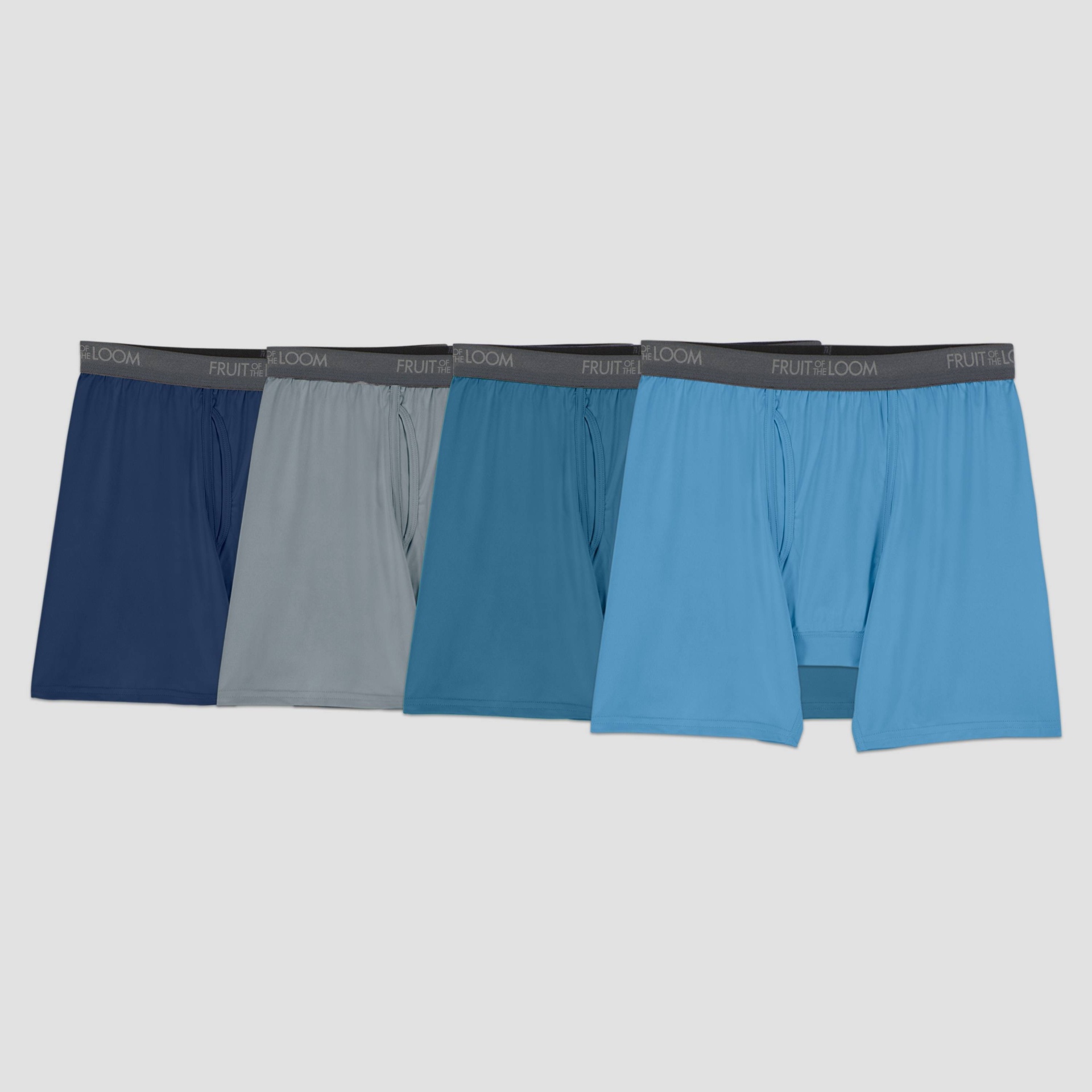 slide 1 of 3, Fruit of the Loom Men's Comfort Stretch Microfiber Boxer Briefs - Colors May Vary XL, 4 ct