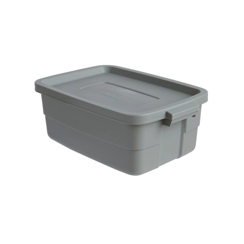 slide 2 of 10, Rubbermaid 10gal Roughneck Storage Tote Gray, 10 gal