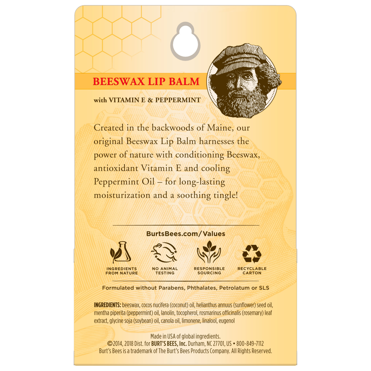 slide 2 of 7, Burt's Bees Natural Origin Moisturizing Beeswax Lip Balm, 2 ct