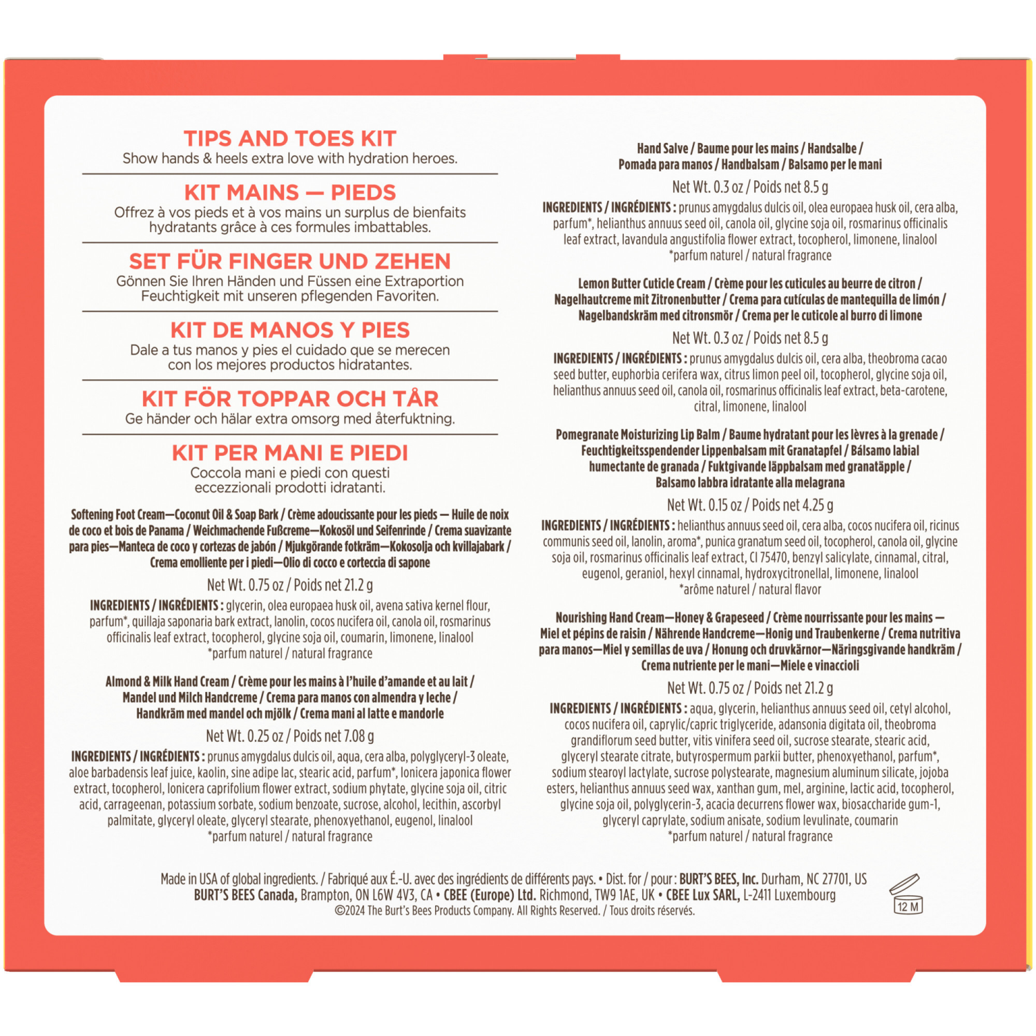 slide 2 of 8, Burt's Bees Tips and Toes Kit 1 Kit, 1 ct