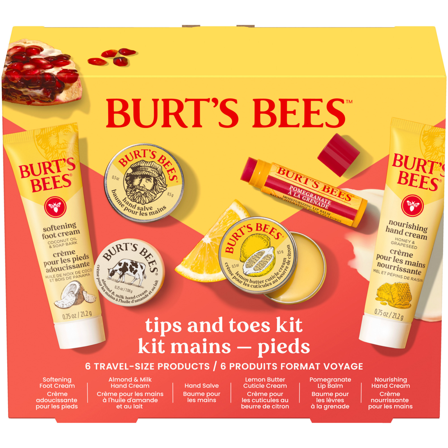 slide 1 of 8, Burt's Bees Tips and Toes Kit 1 Kit, 1 ct