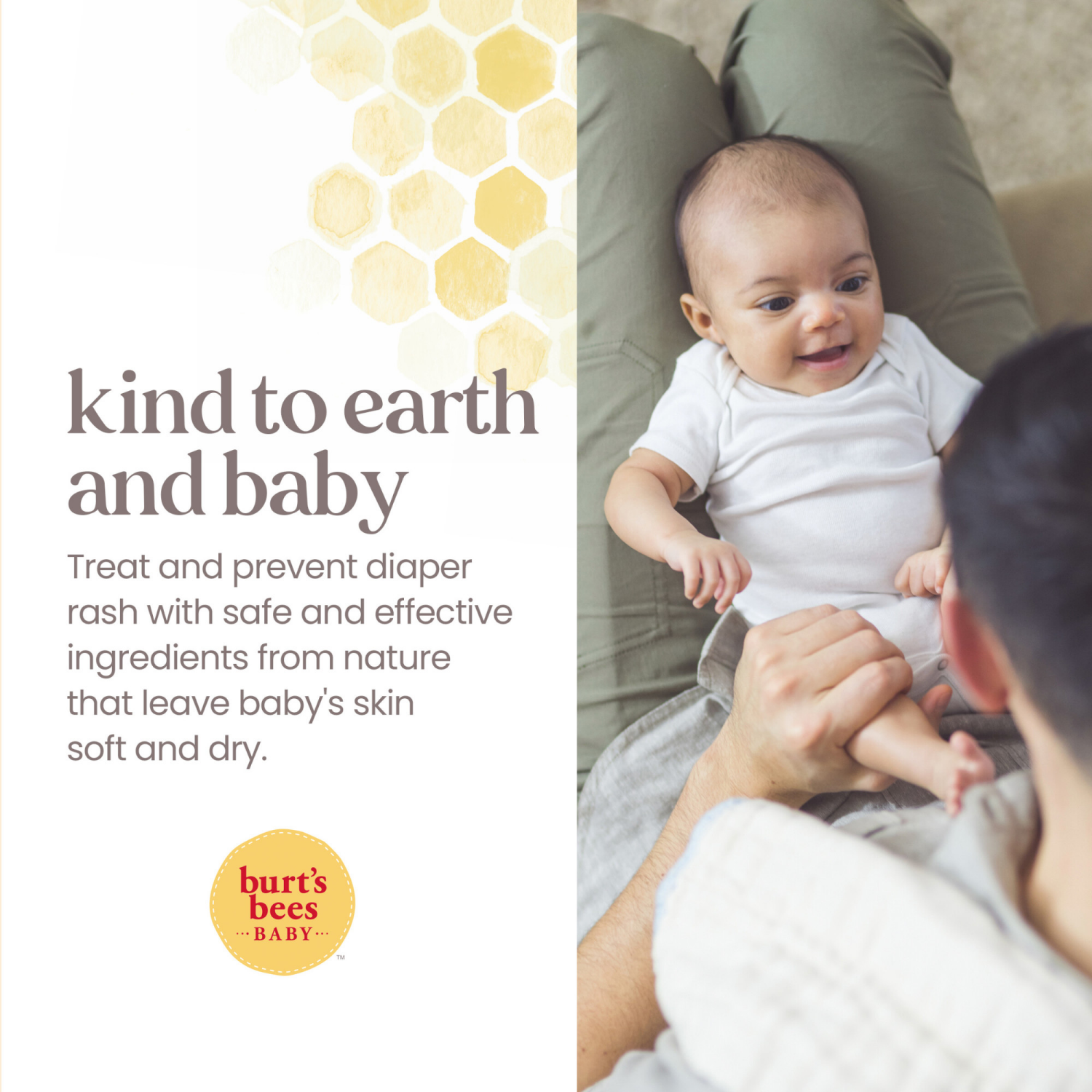 slide 5 of 8, Burt's Bees Baby Natural Origin Diaper Rash Ointment, 3 oz