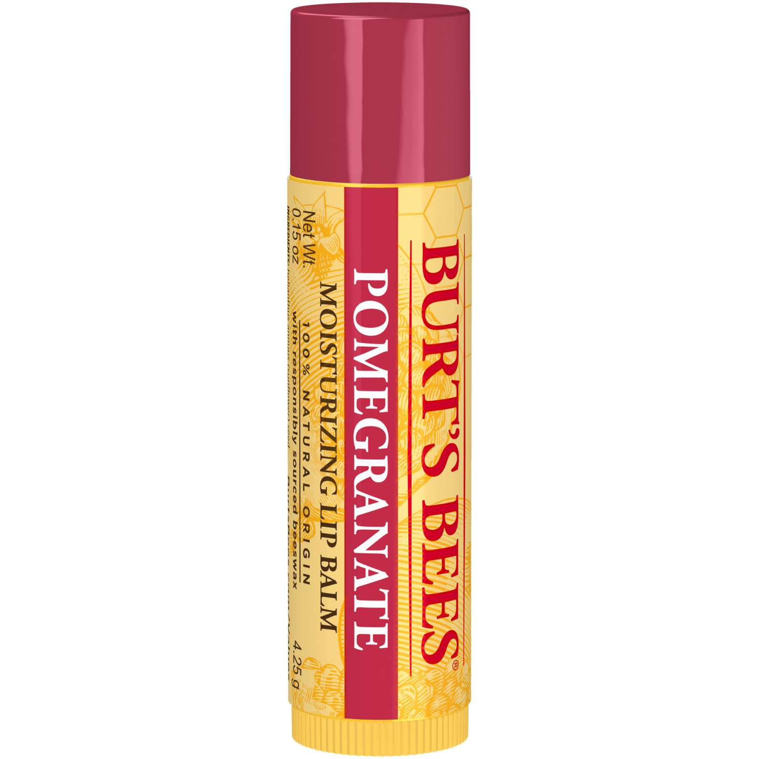slide 5 of 7, Burt's Bees Moisturizing Pomegranate Lip Balm 0.15 oz, 0.15 oz