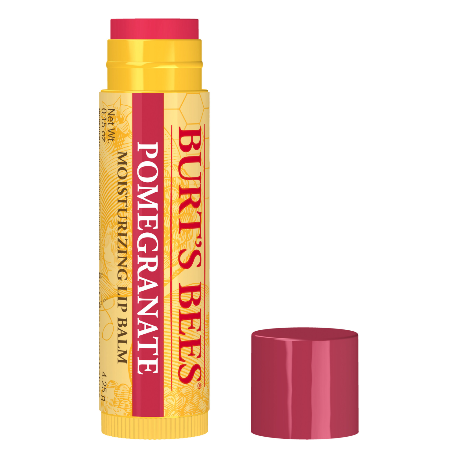slide 1 of 7, Burt's Bees Moisturizing Pomegranate Lip Balm 0.15 oz, 0.15 oz