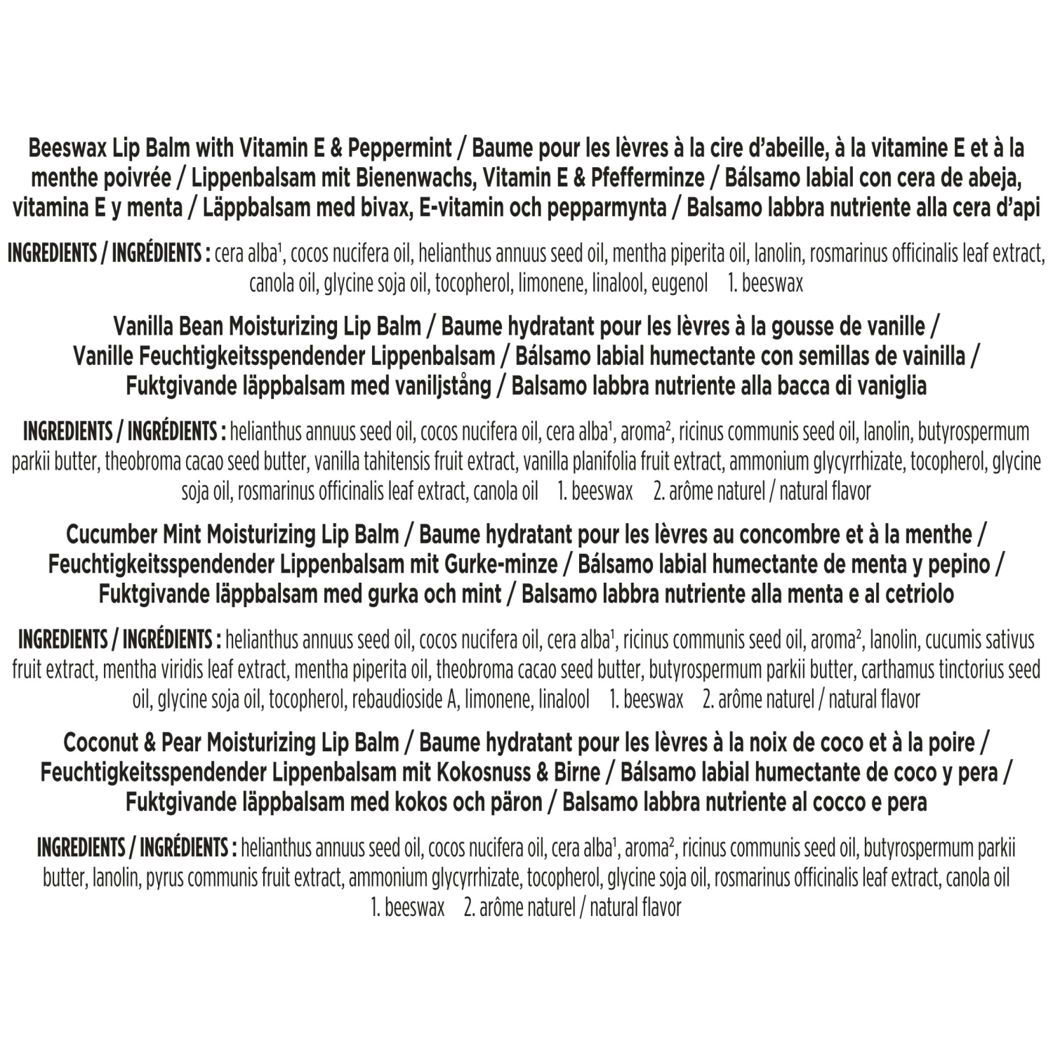 slide 3 of 4, Burt's Bees Beeswax Bounty Assorted Mix Lip Balm Gift Set, Natural Origin Lip Care, 4 Tubes, 0.15 oz., 0.15 oz