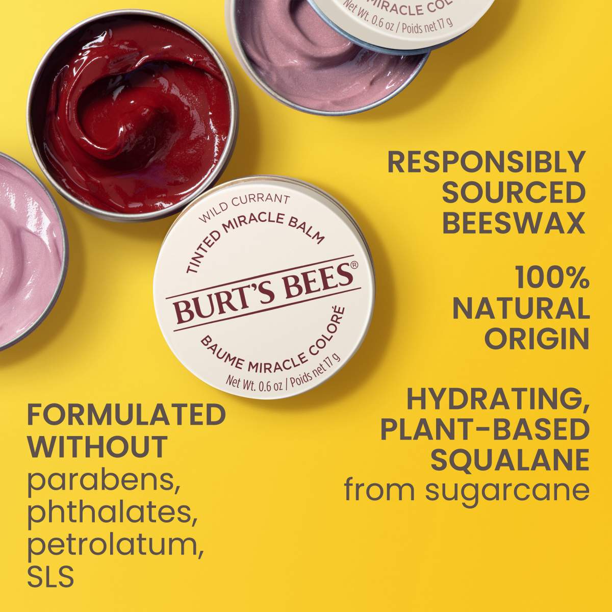slide 4 of 8, Burt's Bees Desert Rose Tinted Miracle Balm, Natural Origin Skin Care, 1 Tin, 0.6 oz., 0.6 oz
