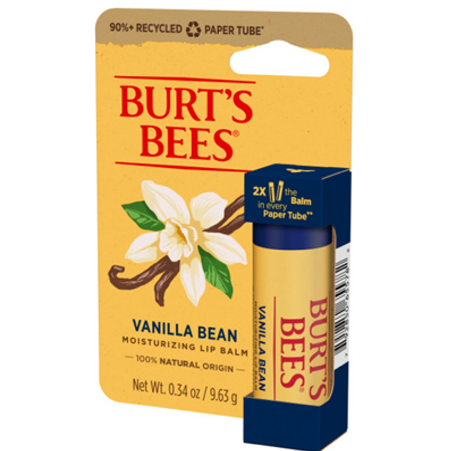 slide 6 of 8, Burt's Bees Vanilla Bean Lip Balm Paper Tube , 0.34 oz., 0.34 oz