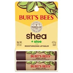 Burt's Bees Moisturizing Shea + Aloe Lip Balm 2 ea