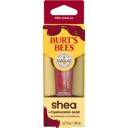 Burt's Bees Shea + Hyaluronic Acid Red Dahlia Plumping Lip Serum, Natural Origin Lip Care, 1 Tube, 0.27 oz.